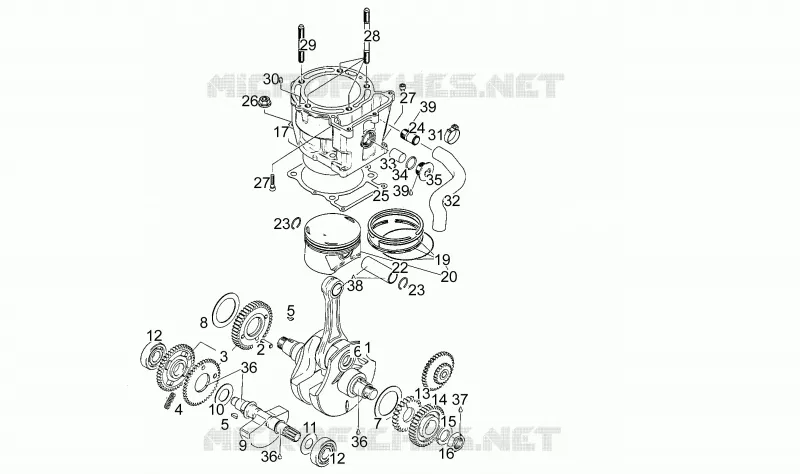 Drive shaft - Cylinder - Piston T