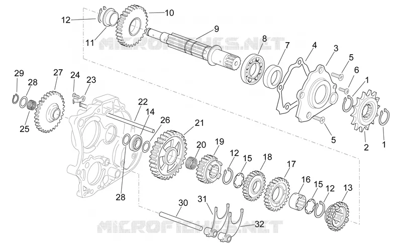 Driven shaft
