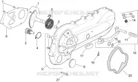 Clutch side cover - K-start assy.gear