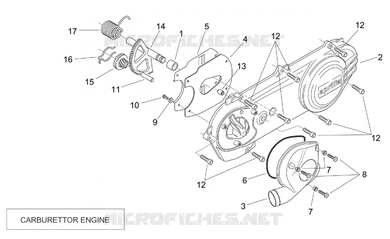 Transmission cover (Carburettor)