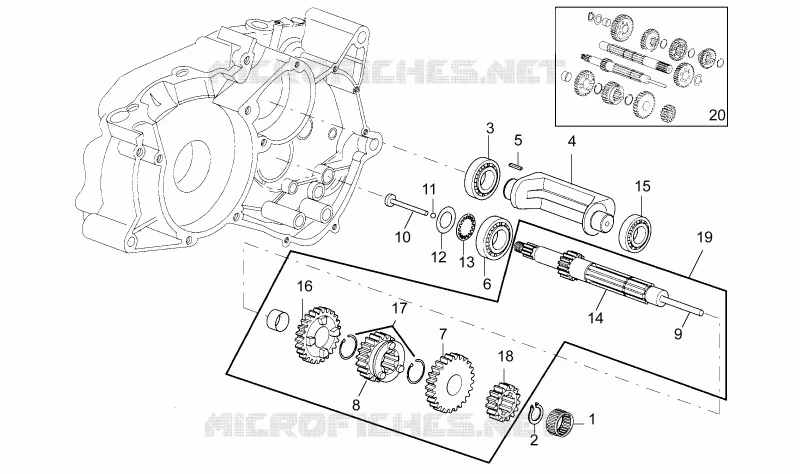 Primary gear shaft 5 Speed