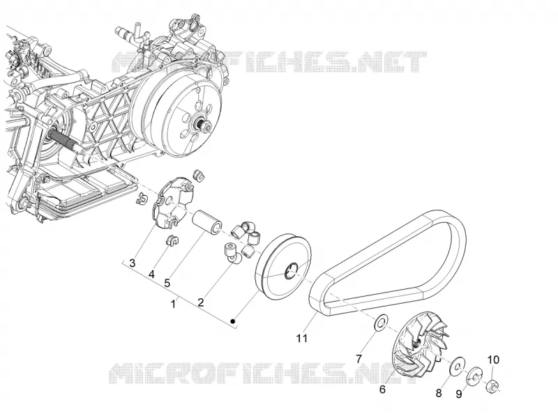Half-pulley assy., driving
