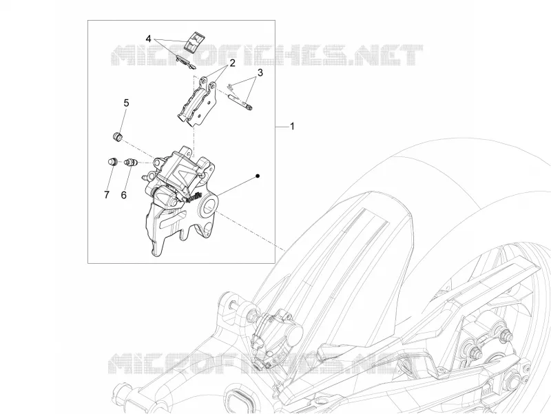 Rear brake caliper