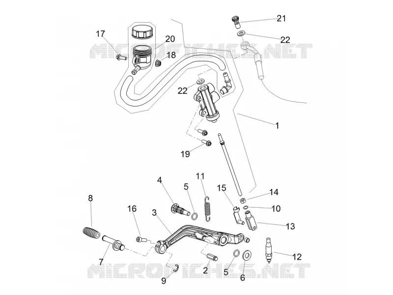 Rear master cylinder