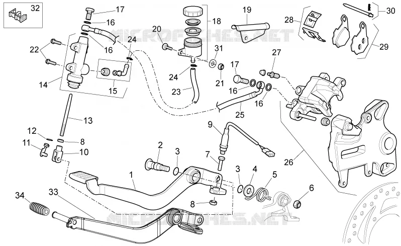 Rear brake system