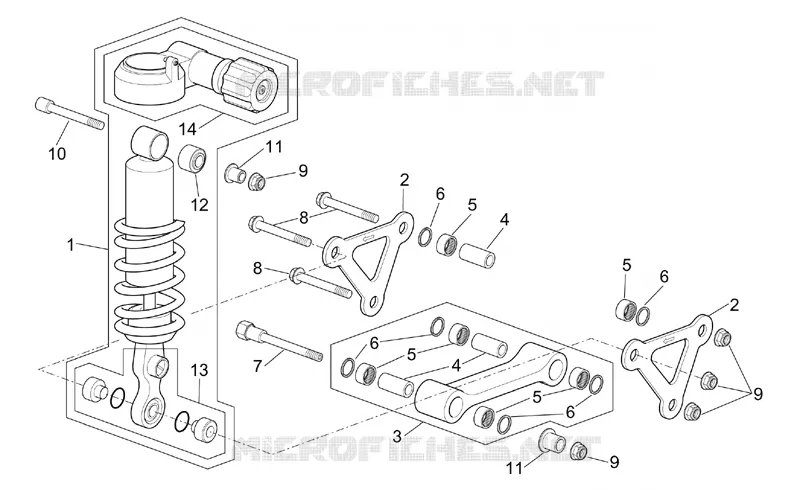 Connecting rod - rear shock abs.