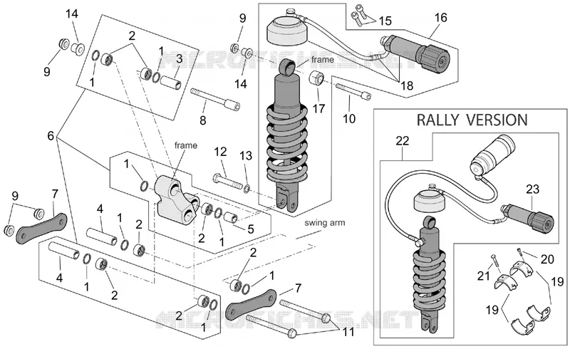 Connecting rod and shock absorber