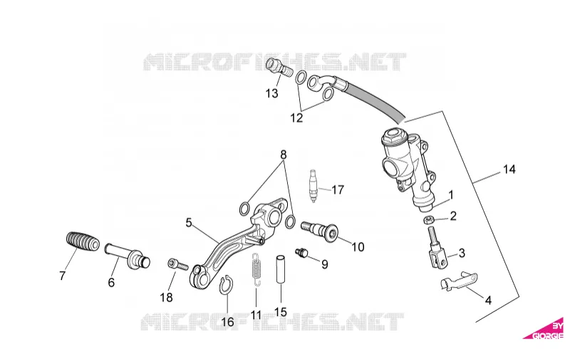 Rear master cylinder