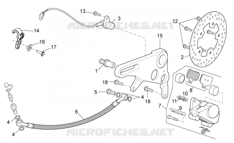 Rear brake caliper