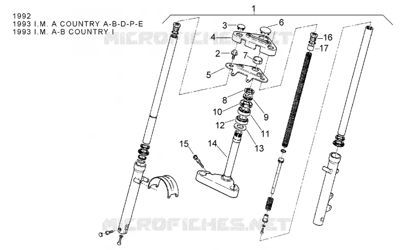 Front fork 92-93 - Stem