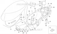 Saddle and helmet compartment