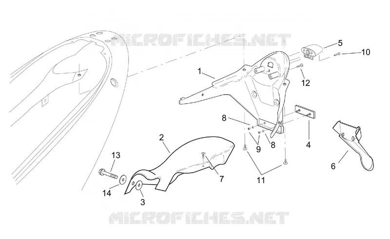 Rear body  - Plate holder