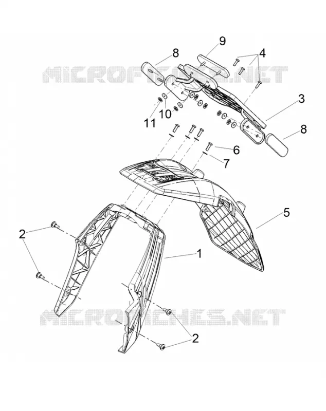 Rear cover - Splash guard